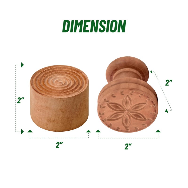 Fante's Fanteâ€™s Corzetti Stamp, Fiore Della Vita Design, Pearwood, For Decorative Pasta Rounds And Springerle Dough - Image 3